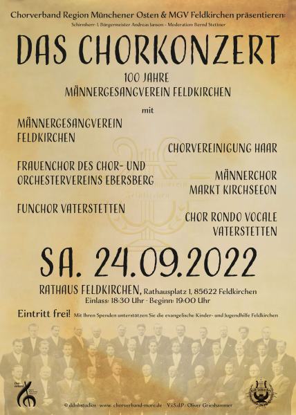 Plakat: 100 Jahre Männergesangverein Feldkirchen