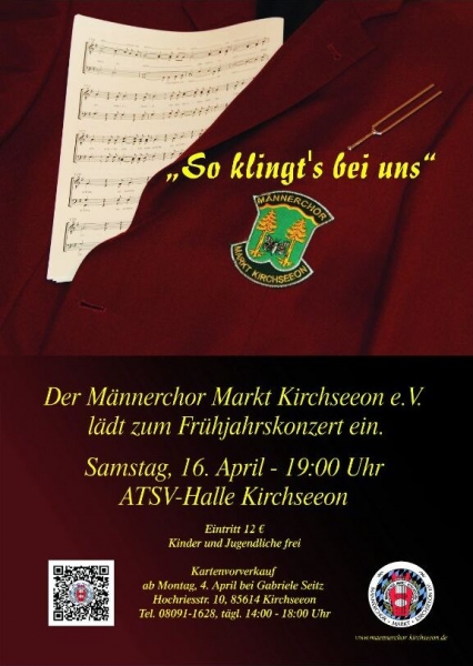 Plakat Frühjahrskonzert 2016 "So kling's bei uns"